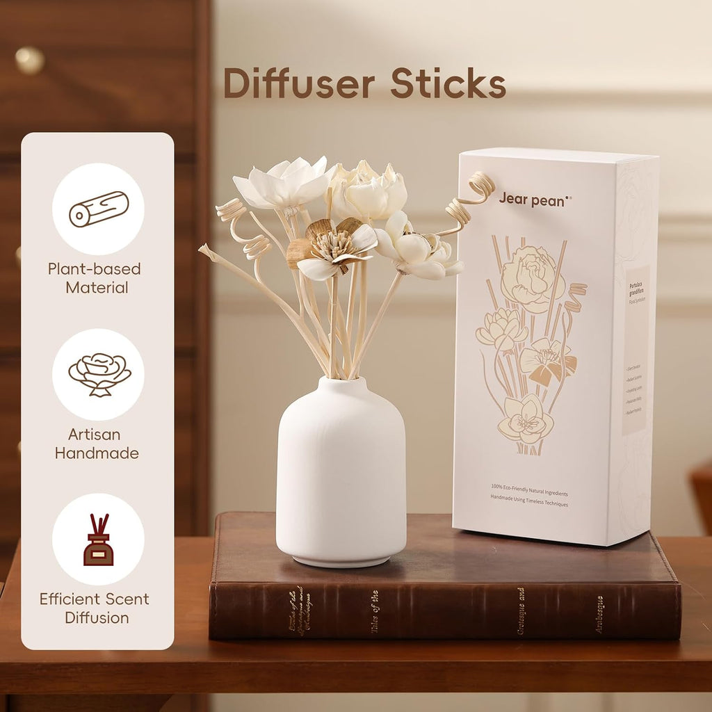 Reed Diffuser Sticks, Reed Diffuser Sticks Flowers, Reed Diffusers Set, Reeds Diffuser Decor, Office,, Natural - Set of 12
