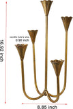 Candle Holder Vintage Candlestick Holder Stand for Stick Taper Candle, 5-Arm Cast Iron Candelabra Fireplace Mantel