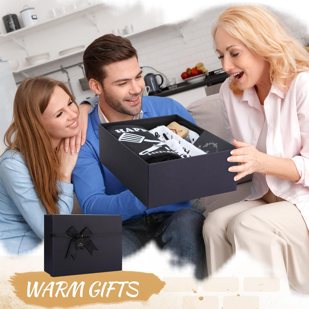 17Pcs Housewarming Gift Basket for New Home, with Bamboo Kitchenware