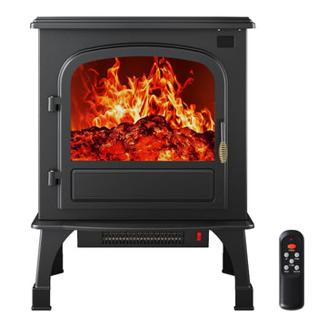 26" Electric Fireplace Heater, Freestanding Indoor Fireplace