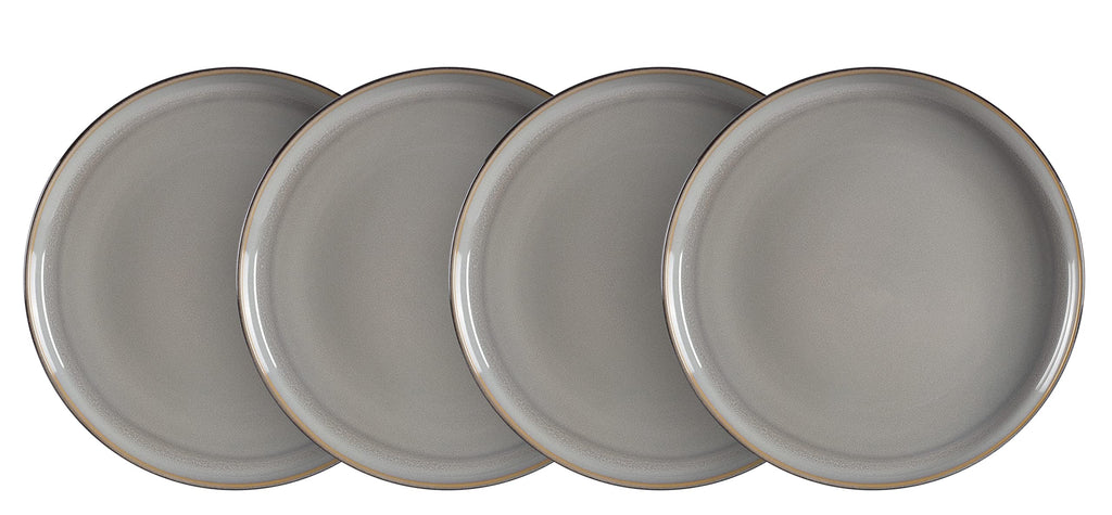 Euro-Nordic Stoneware 20pc Dinnerware Set, Reactive Glaze (Grey, 20pc Set)