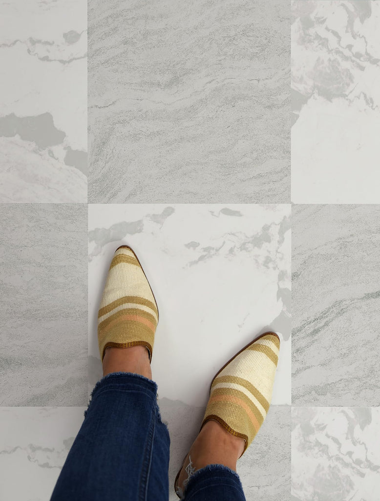 X Chris Loves Julia 12-in by 12-in Bonneville Beige Peel and Stick Floor Tiles, FP5061