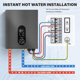 Tankless Water Heater Electric 18KW Instant Hot Water Heater Under Sink