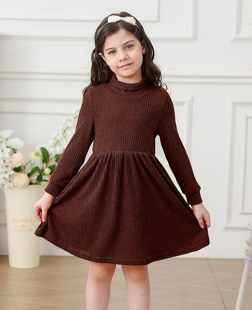 Toddler Girls Fall Clothes Soft Knitted Casual Dress