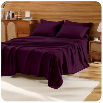 California King Sheet Set- 6 Piece Breathable & Cooling Sheets | Ultra-Soft Hotel Luxury Bed Sheets | 18" Deep Pocket