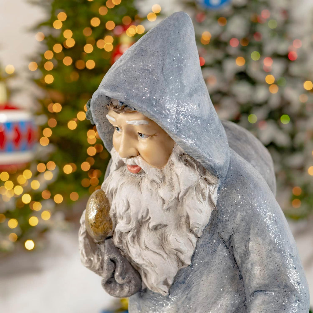 Set of 2 Christmas Children Figurine Statues Tushkas Collection (Individual Santa Claus with Bag)