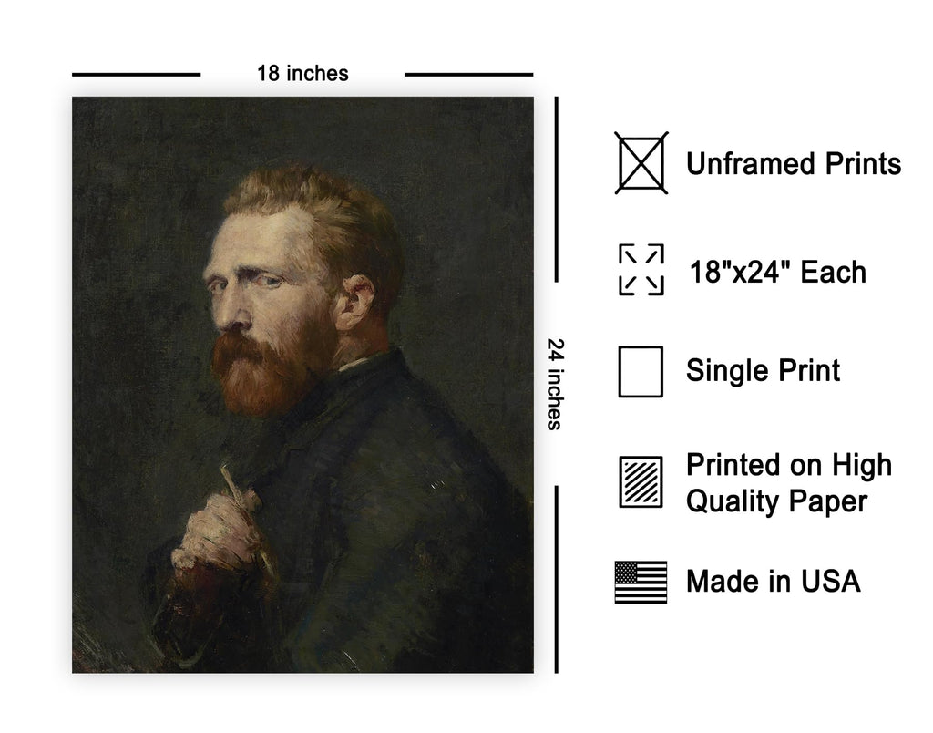 Master Antique Russell Poster - Vintage Impressionism Print - Gift for Artist, Painter - Van Gogh Portrait, Moody