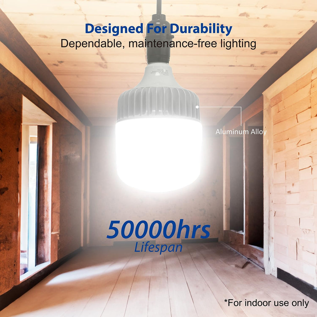 5000 Lumens LED Light Bulb 36W 5000K Daylight E26 Base for Garage Shop