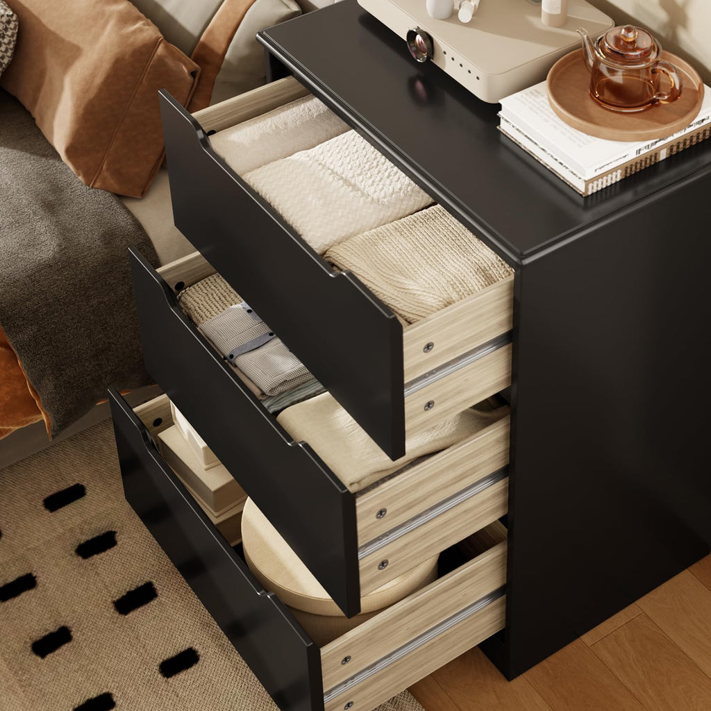 3 Drawers Chest, Bedroom Drawer Dresser with Large Storage Capacity