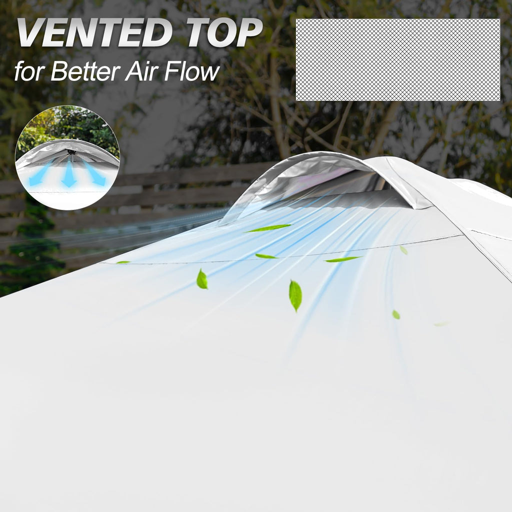 10x10 Pop Up Canopy Tent, 1-Button Push Setup Canopy Tent, Adjustable Height Instant Portable Shelter, Portable