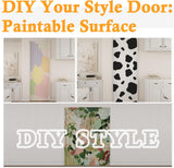 Slab Door Interior, Solid Core Pre-Built Wood Doors 30"x80", 5-Panel White Bedroom Door Shaker, Pantry, Bathroom