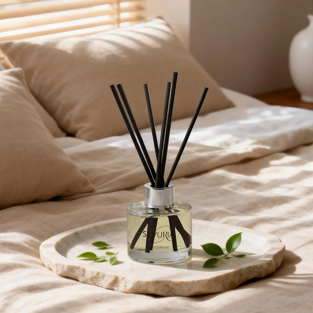 Reed Diffuser Set,2x100ml Bamboo Scented Oil Diffuser - Set of 2