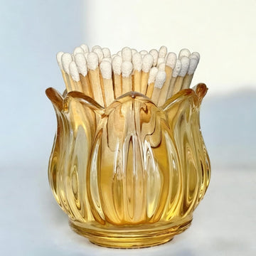 Match Holder with Striker x 3, Glass Matches Holders for 3.5 Inch,Match Box,Matchstick Holder Jar for Scented Candle