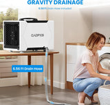 Crawl Space Dehumidifier with Drain Hose, 80 Pint Commercial Dehumidifier for Basement, Home Use, Water Damage