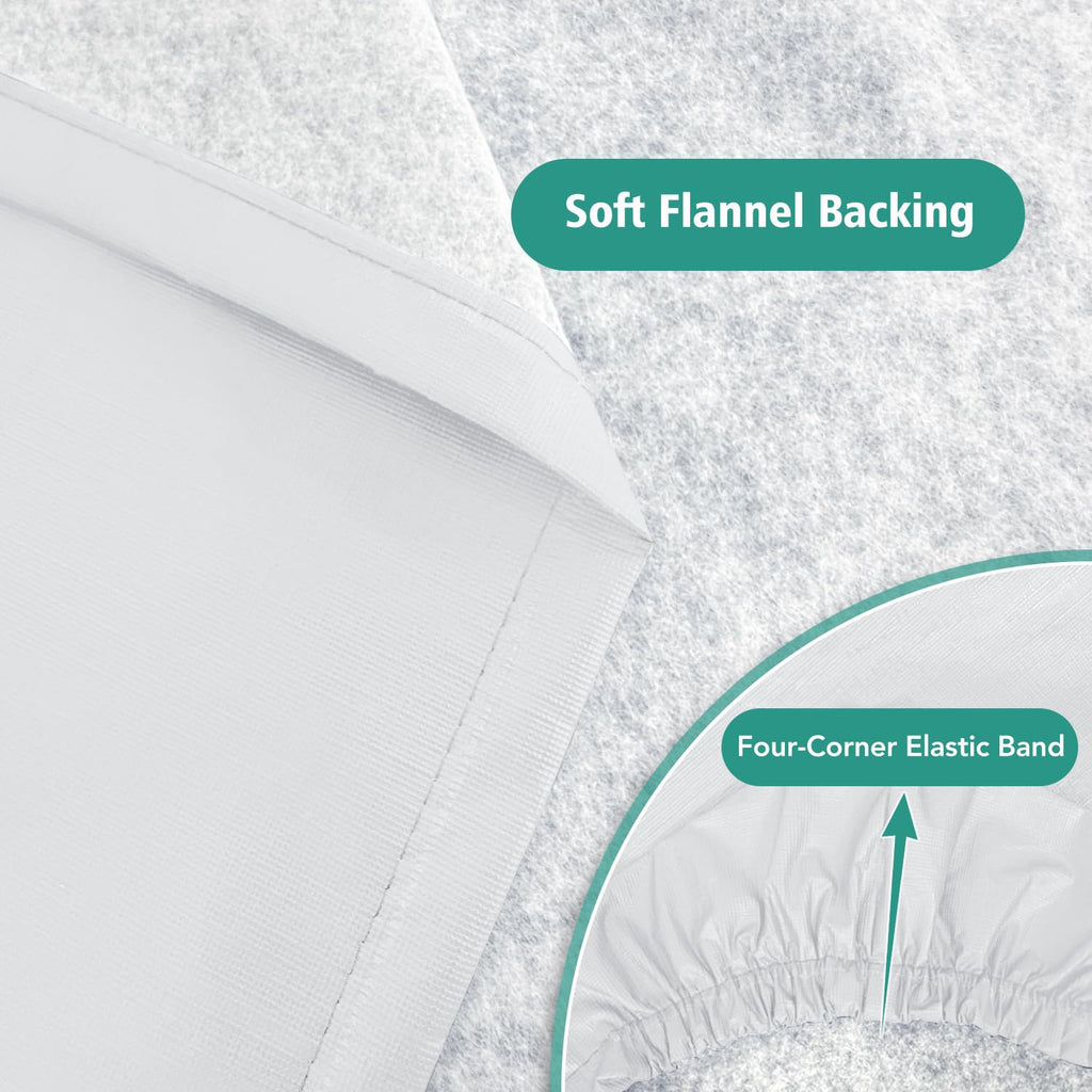 Fitted Rectangle Tablecloths for 6ft Folding Tables 6 Packs White