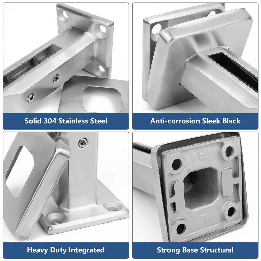 304 Stainless Steel Heavy-Duty Glass Railing Spigots