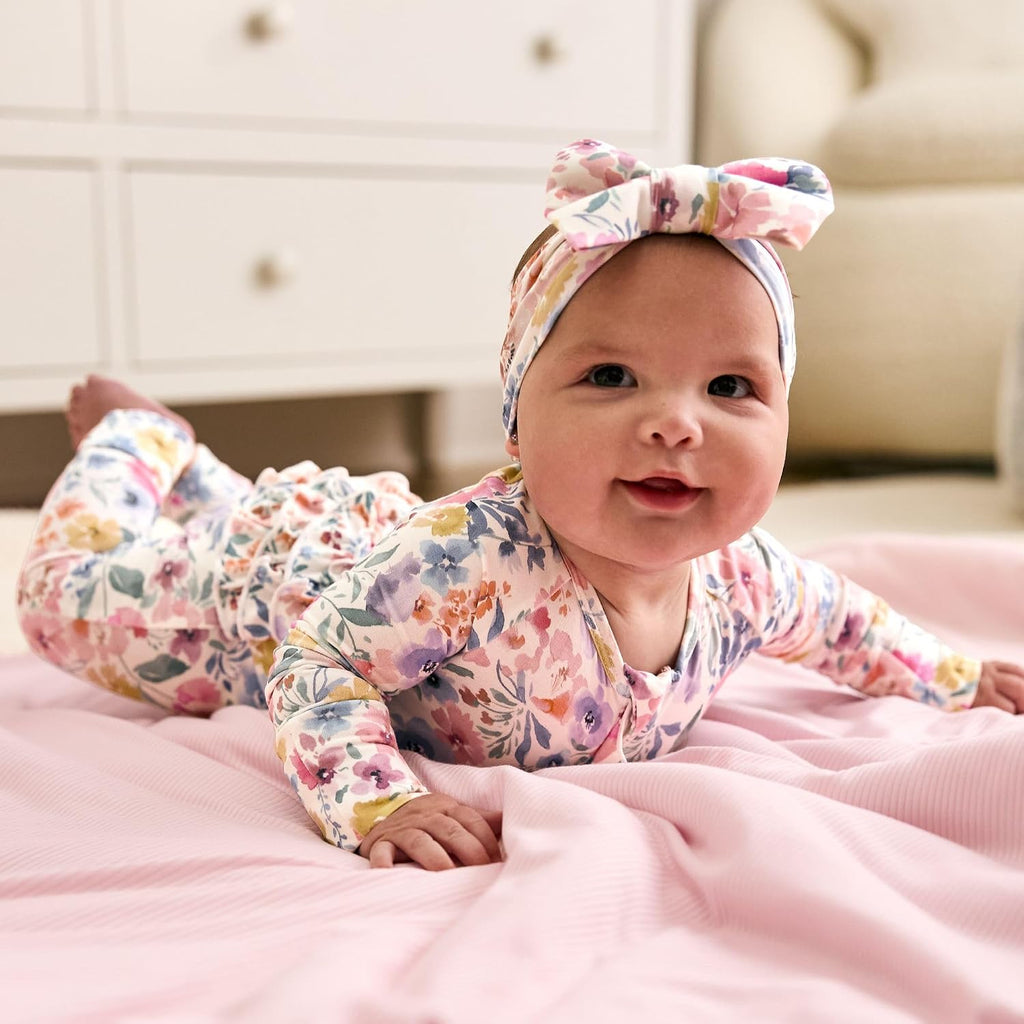 Ruffle Zippy, Pajamas, Viscose from Bamboo Baby Pajamas, Girls Sleepers, Way Zipper