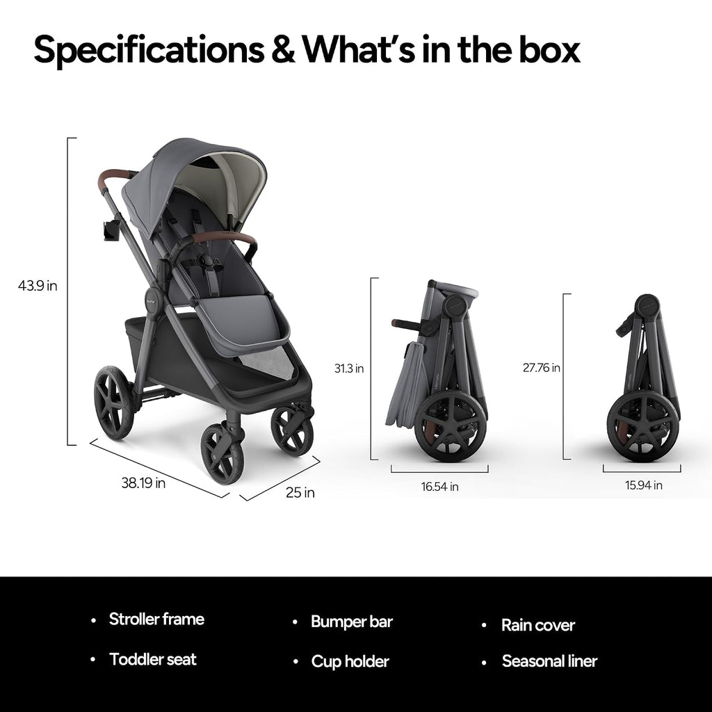 Ultimate 3 Full Size Stroller, Extendable Seat, Infant to Toddler