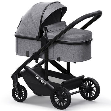 Nestro 516M in-1 Convertible Infant Stroller, Pramette Mode, Gray