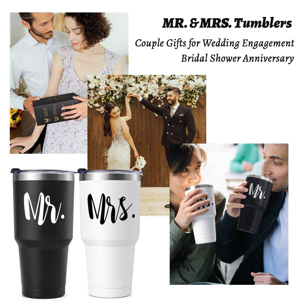 Mr and Mrs Gifts, Mr & Mrs Stainless Steel Travel Tumblers Set
