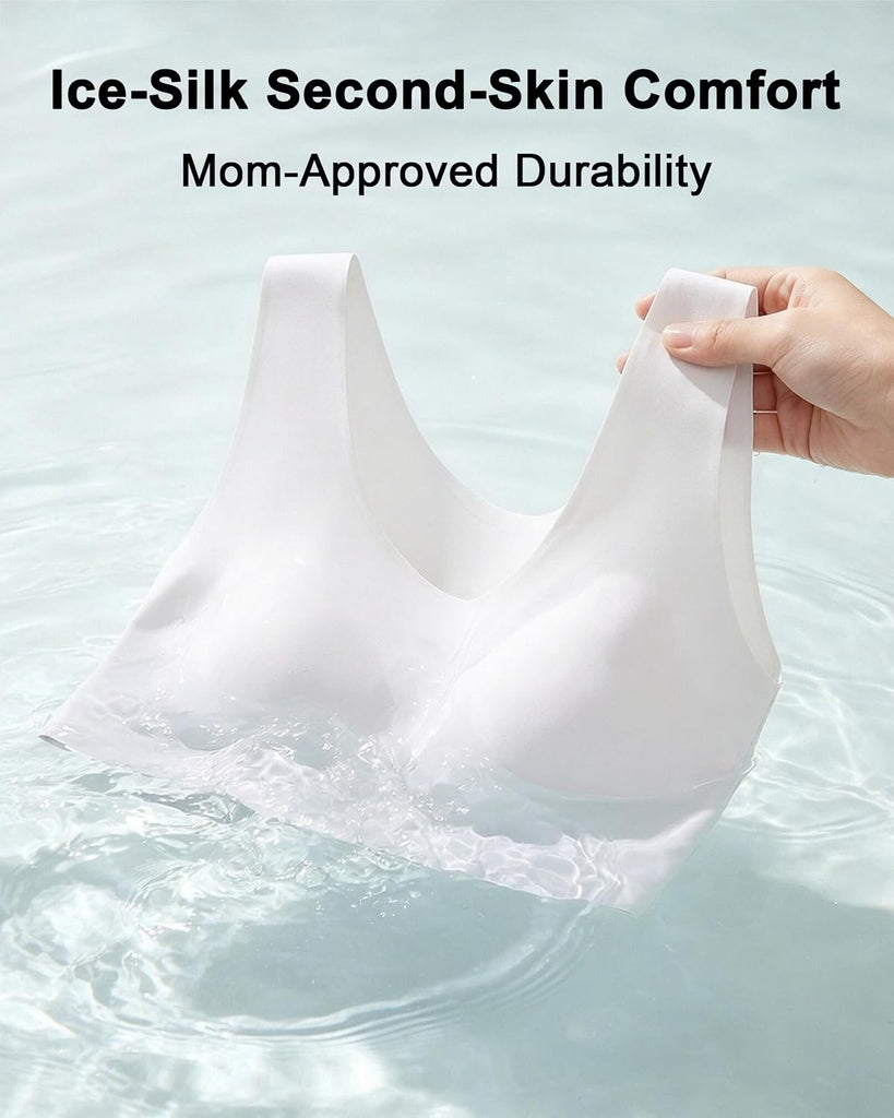 Girls'Sports Bras Wire-Free Seamless Bra with Fixed Pads Size