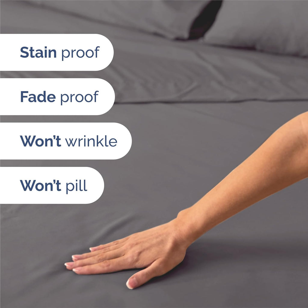 King 4 Piece Sheet Set - Comfy Breathable & Cooling Sheets - Hotel Luxury Bed Sheets for Women & Men - Deep Pockets