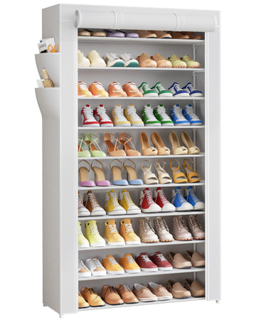 Large Capacity Shoe Storage with Side Pocket, Shoe Organizer for Closet, Entryway, Bedroom, Zapateras Organizer