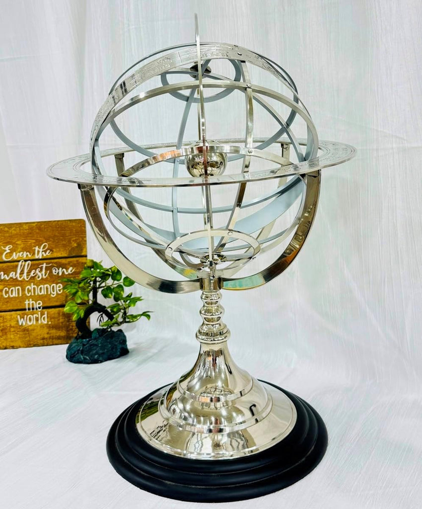 Nautical Armillary Sphere Table Decor Gold Nautical Maritime Astrolabe Globe Antique Brass Armillary Sphere