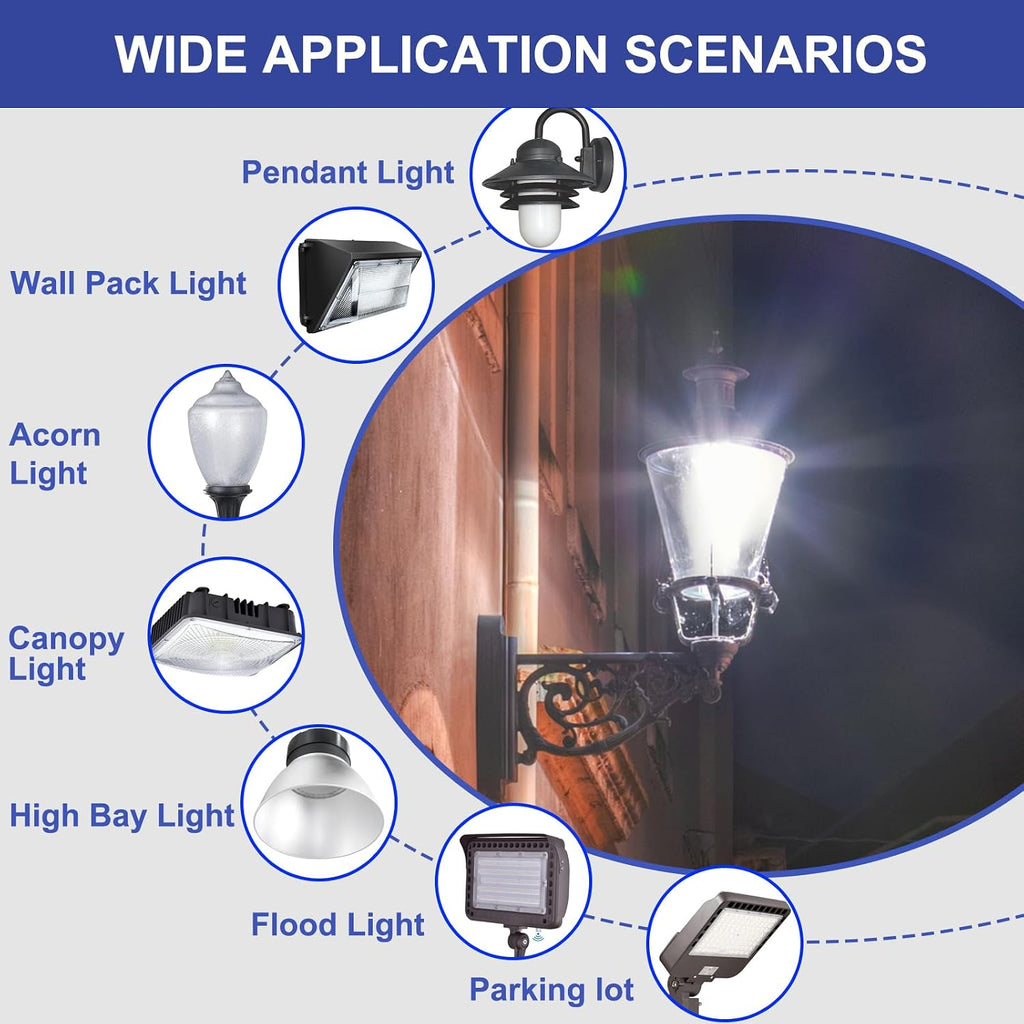 100W LED Corn Bulb 2 Pack, 12000 Lumens Super Bright Light, 5000K Daylight White LED Corn Light Bulb, E26/E39 Mogul