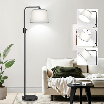 Dimmable Floor Lamp, 1000 Lumens LED Edison Bulb Included, Arc Floor Lamps Modern Standing Lamp with Gray