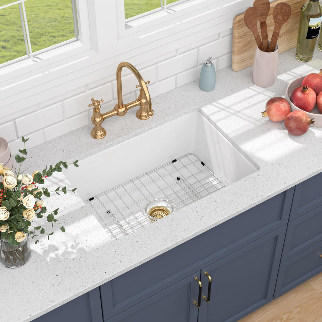 27 Inch Undermount White Kitchen Sink