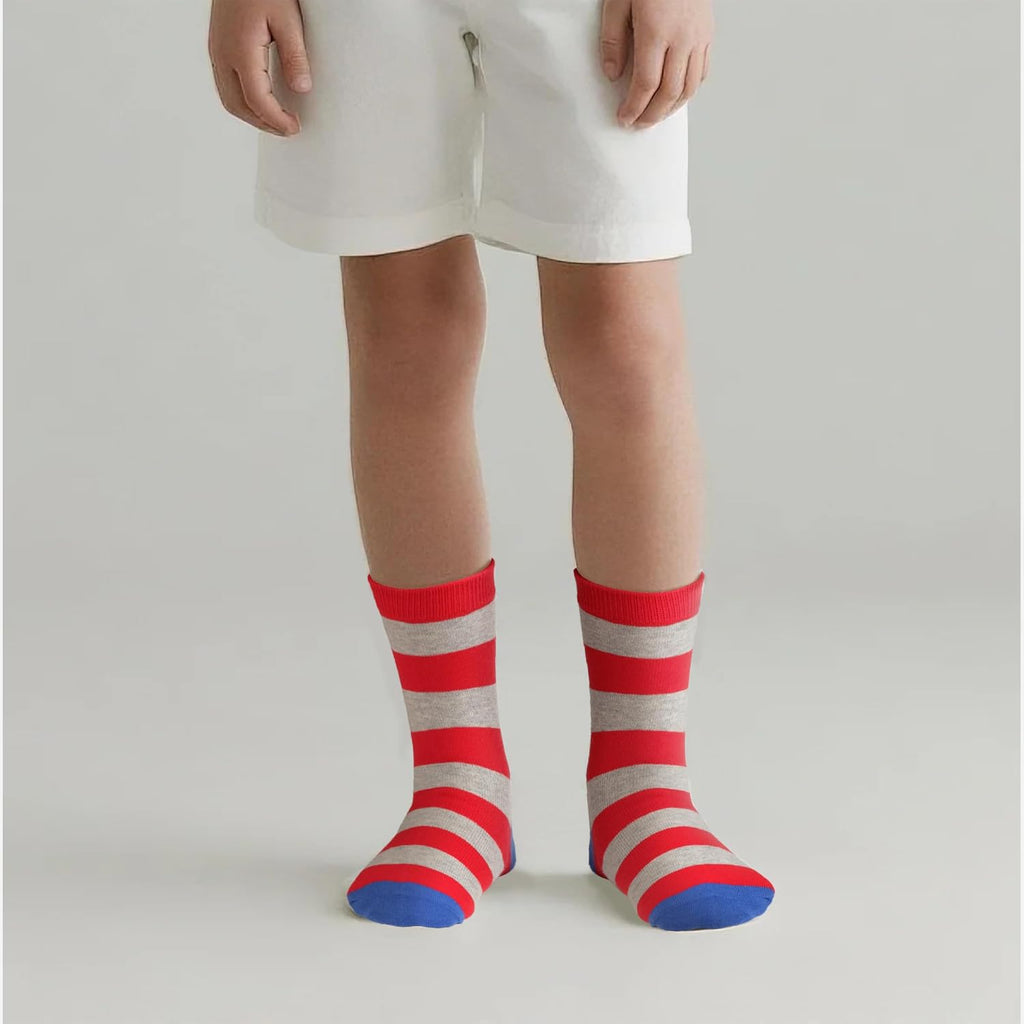 Kids Boys Crew Dress Socks Bright Colorful Pattern Design