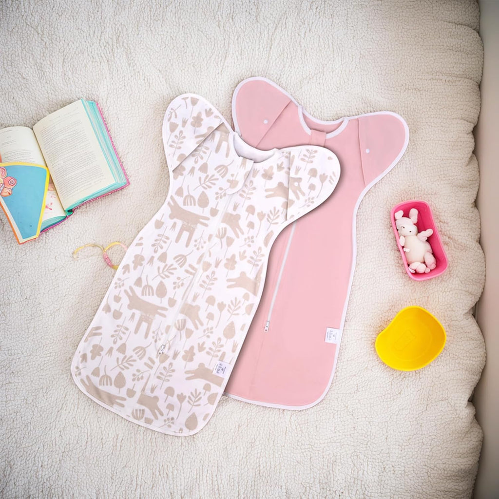 Pack Baby Swaddle Sleep Bag, Arms Up Swaddle for Girls