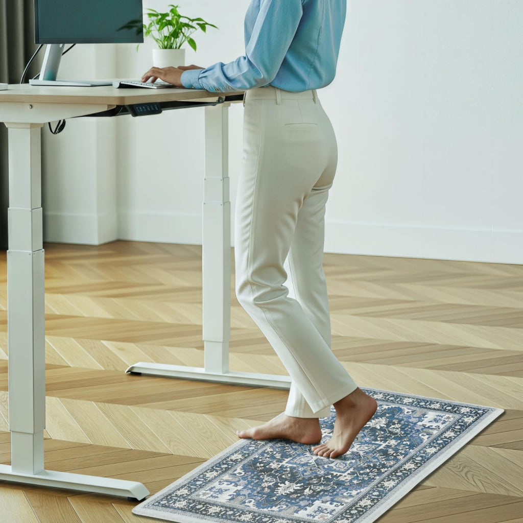 QSY Kitchen Anti Fatigue Floor Mats,Comfort Cushioned Standing Rugs,Waterproof,Non-Slip Memory Foam Kitchen Mats for