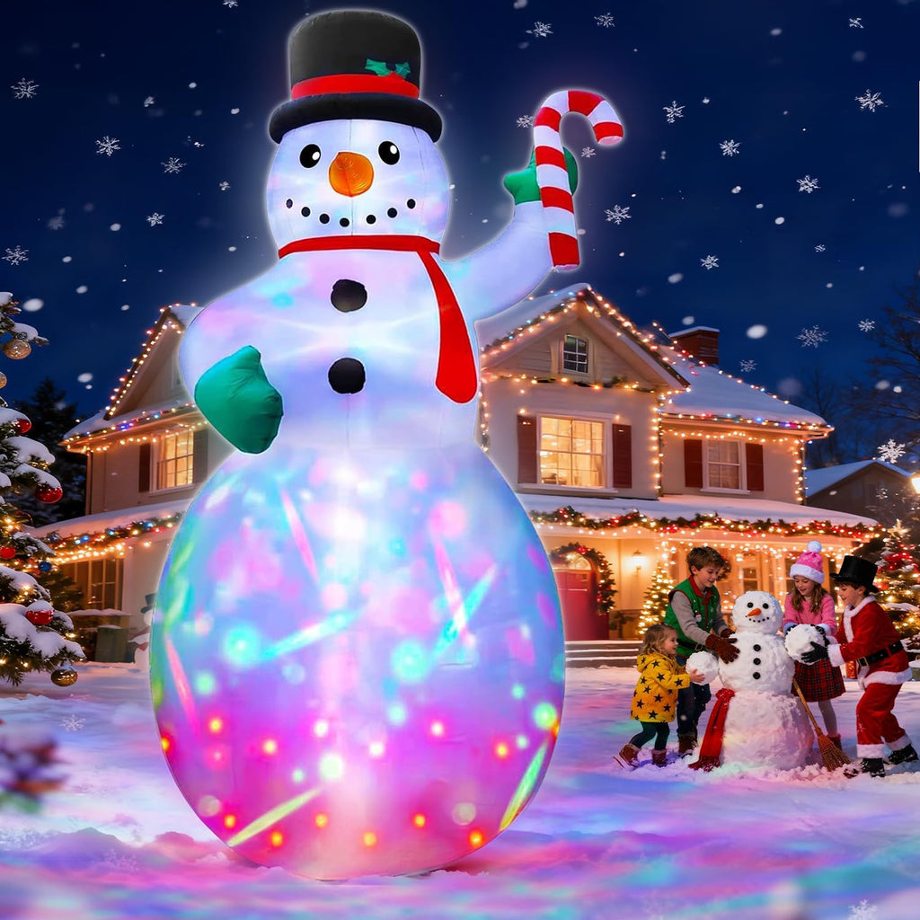 12 Ft by 6 Ft Giant Christmas Inflatables Snowman Outdoor Decorations