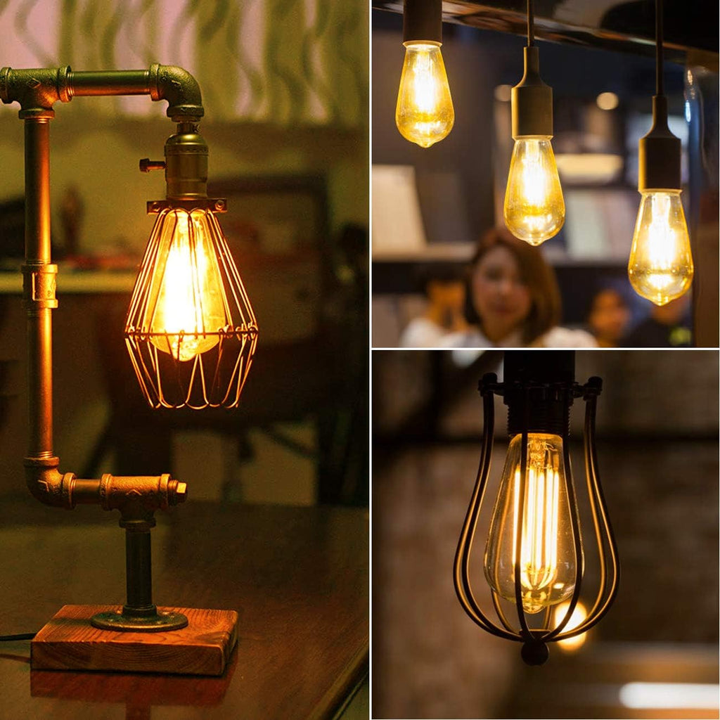Dimmable Vintage Edison Light Bulb, 60 Watt Equivalent, Amber Glow