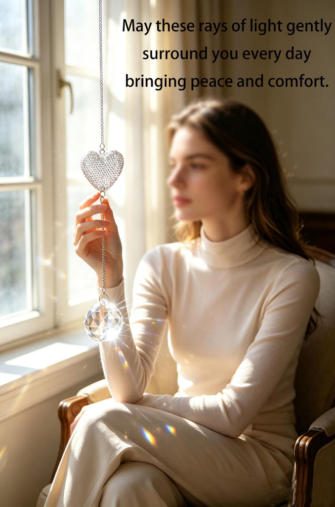 Sympathy Gifts for Loss of Loved One Crystal Ball Suncatcher, Bereavement Memorial Gifts for Loss of Father Mom Dad