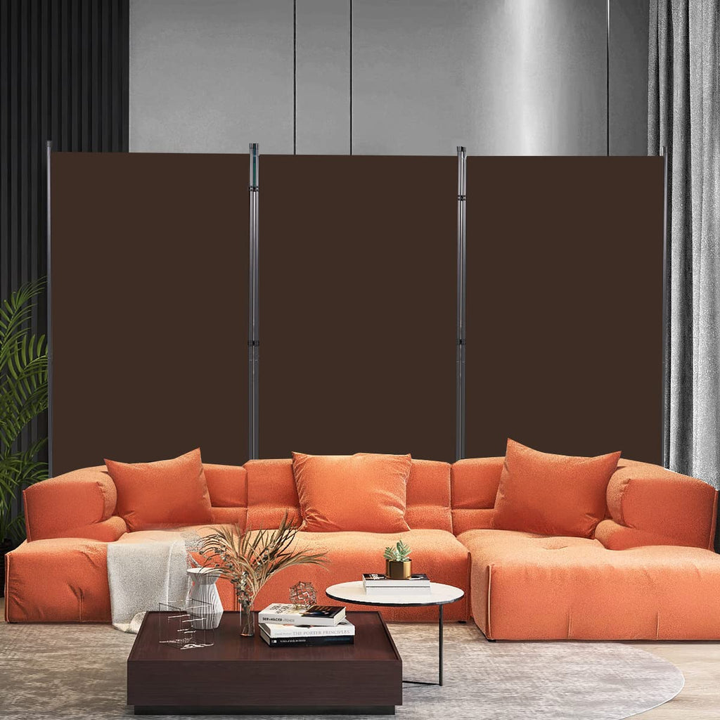 3 Panel Folding Room Divider, Sturdy Frame Freestanding Wall Divider