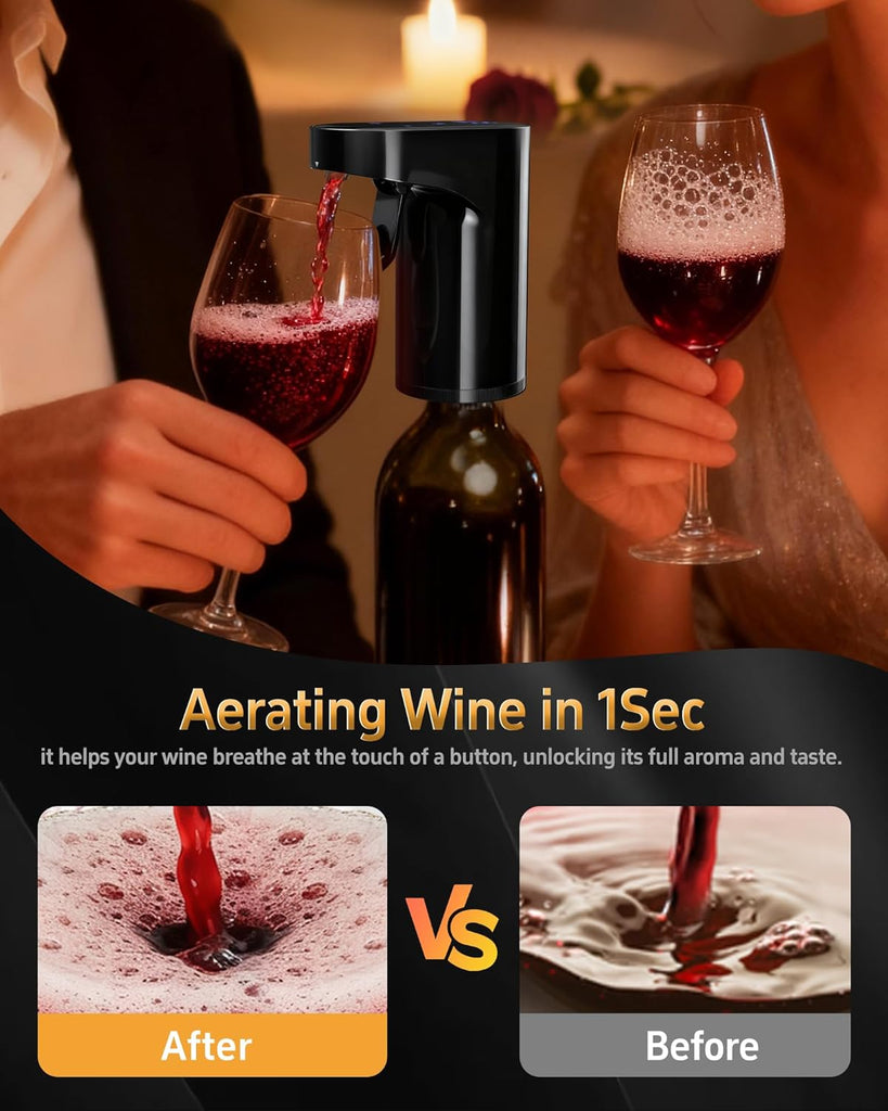 Fathers Day Gift | World Cup Viewing Party Supply,5-in-1 Electric Wine Decanter & Smart Liquor Dispenser,Automatic