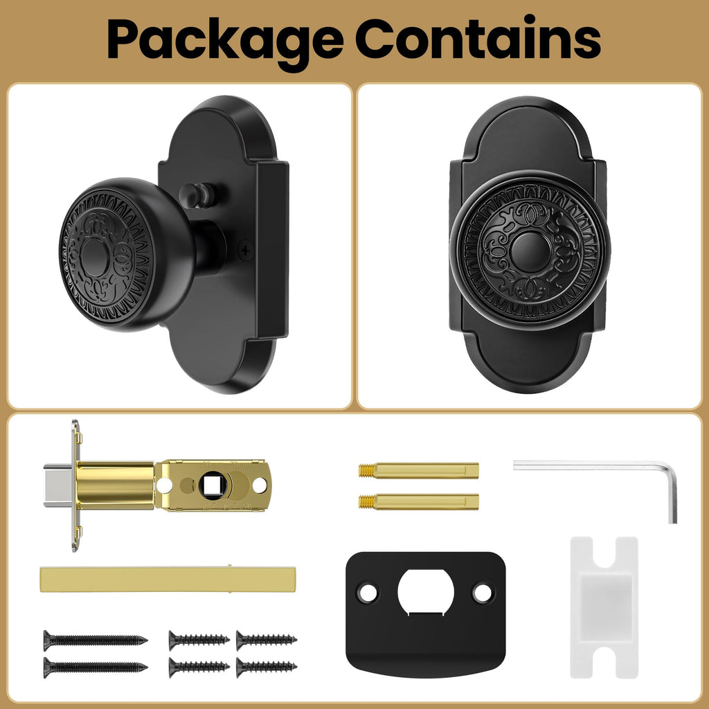 Black Door Knobs Interior Privacy Door Knob Antique Door Knobs with Lock