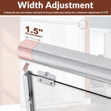 Showers 46.5 in.- 48 in. W x 72 in. H, Semi-Frameless 2 Bypass Sliding Shower Doors
