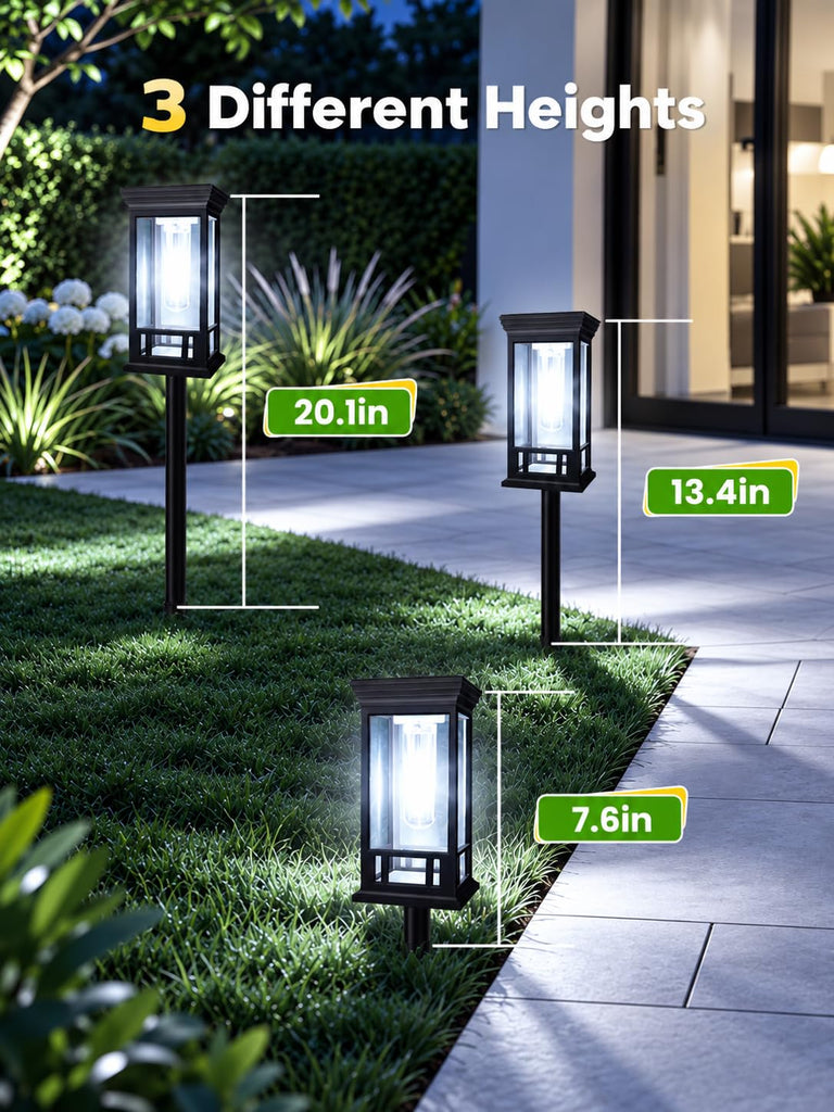 Solar Pathway Lights Outdoor Waterproof, 10 Pack Path Lights