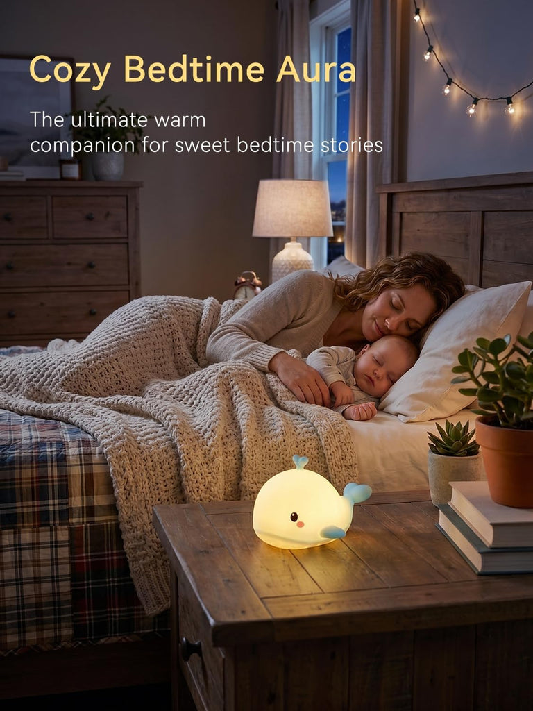 Whale Night Light for Kids, Level Baby Light