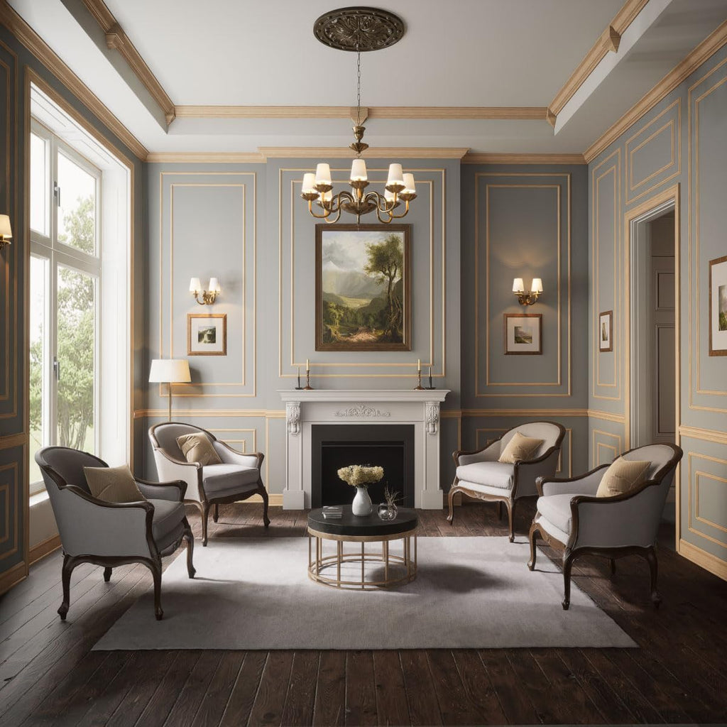 Crown Solid Hardwood Moulding, 3 11/16"H x 3 3/4"P x 5 1/4"F x 96"L, Stain Grade White Oak