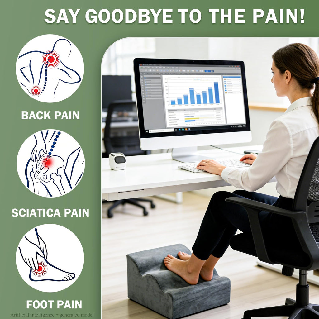 Foot Rest for Under Desk - 3-Layer Multi-Functional Foot Stool