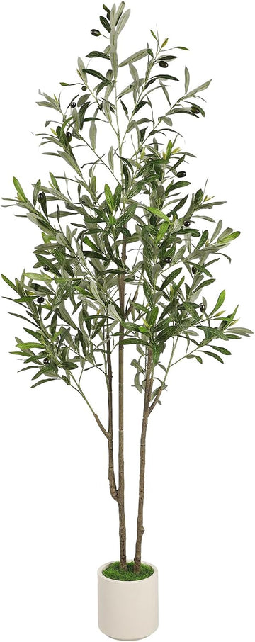 5ft Artificial Olive Tree with Green Moss