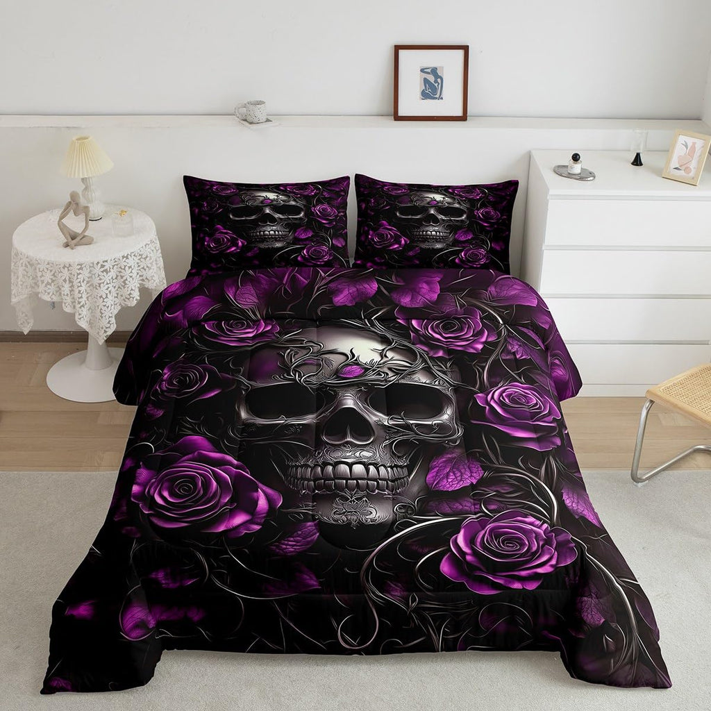 Adults Gothic Comforter Set Bohemian Boho Goth Bedding Full