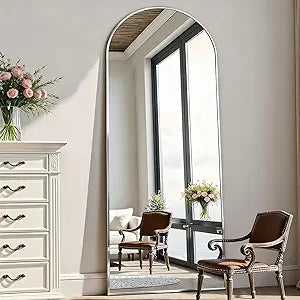 Floor Mirror Arched Full Length Mirrors, Mirror Full Length Standing Hanging Or Leaning Against Wall, 59"X18" Large