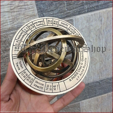 Collectible Nautical Brass Sphere Astrolabe Armillary Globe Decor Vintage Gift