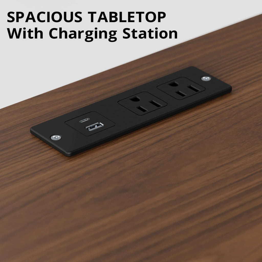 Record Player Stand with Charging Station 55" Holds 450+ Albums